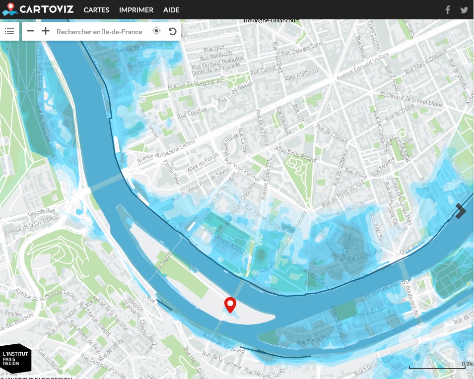 Cartographie des Crues de la Seine - Institut_Paris_Region